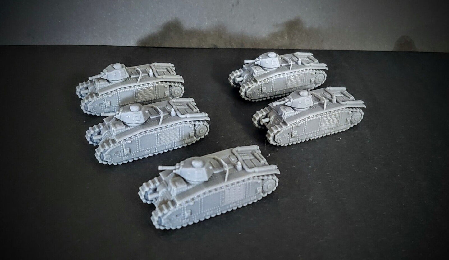 Char B1 Biss heavy tank platoon