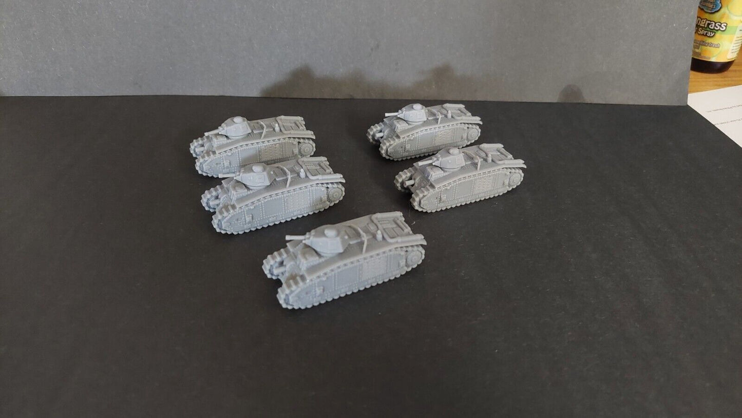 Char B1 Biss heavy tank platoon